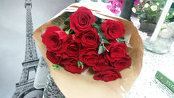 One Dozen Wrapped Red Rose